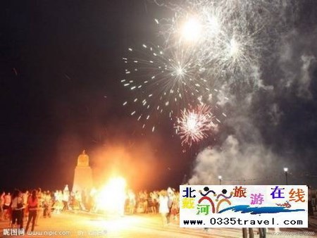 北戴河煙花篝火晚會